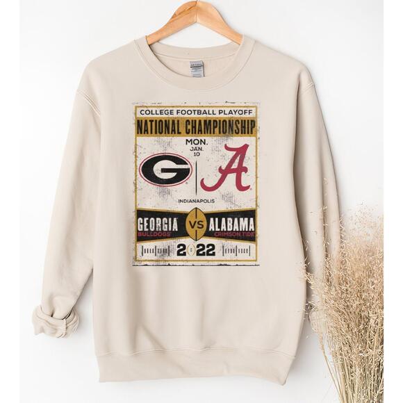 Tops - 2021 Champions Uga Georgia Bulldogs Atlanta Braves Sweatshirt